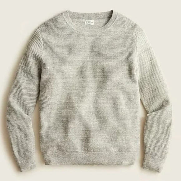 J. Crew Rugged Cotton Waffle Sweater in Gray Size XXL - Picture 1 of 8